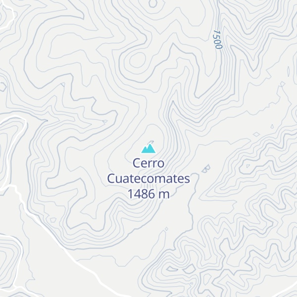 Map of Cerro Cuatecomates
