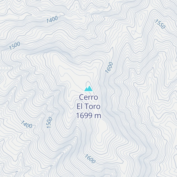 Map of Cerro El Toro