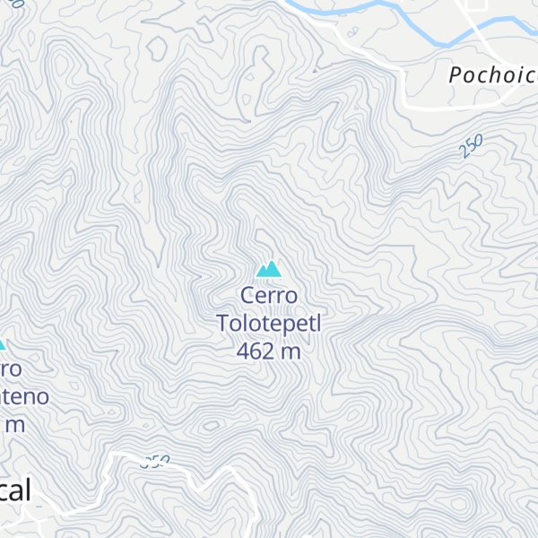 Map of Cerro Tolotepetl