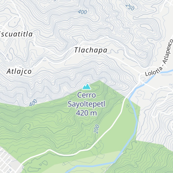 Map of Cerro Sayoltepetl