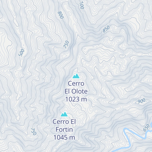 Map of Cerro El Olote