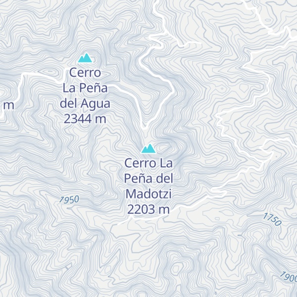 Map of Cerro La Peña del Madotzi