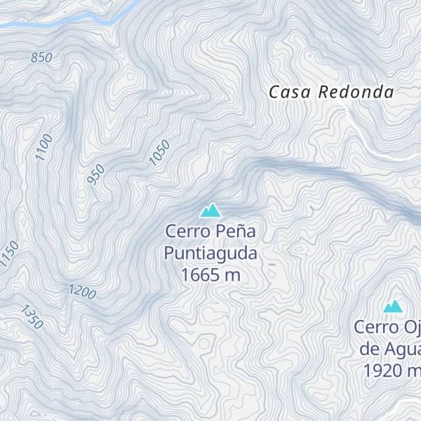 Map of Cerro Peña Puntiaguda
