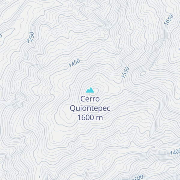 Map of Cerro Quiontepec