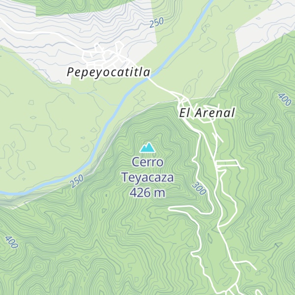 Map of Cerro Teyacaza