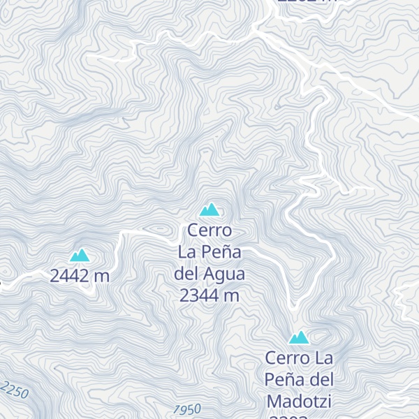 Map of Cerro La Peña del Agua