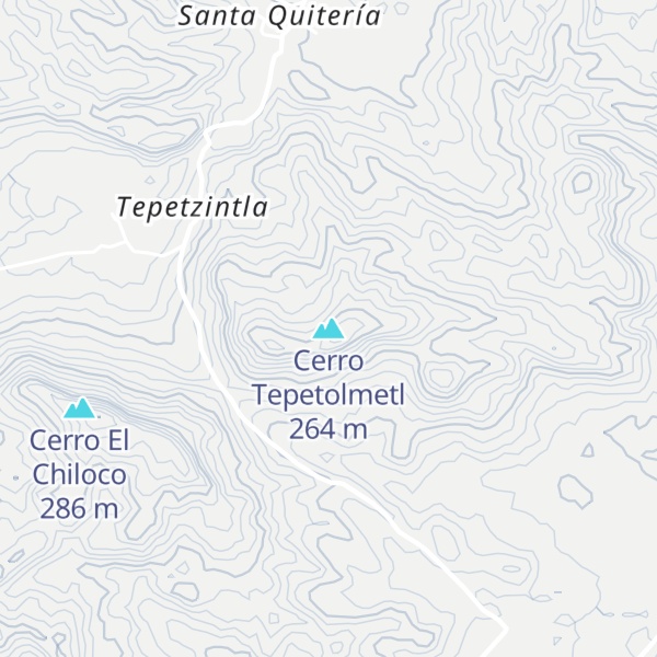 Map of Cerro Tepetolmetl