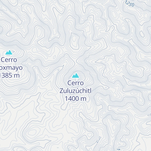 Map of Cerro Zuluzúchitl