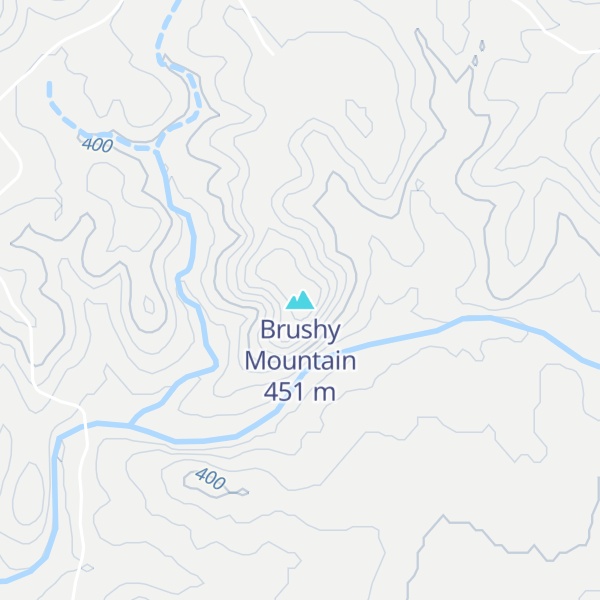 Map of Brushy Mountain