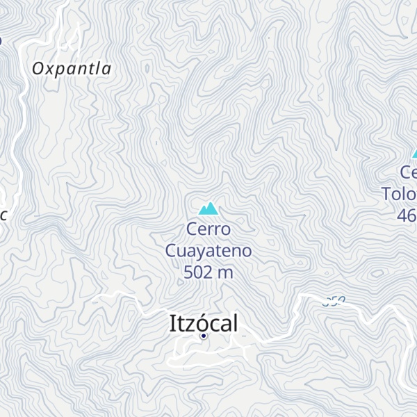 Map of Cerro Cuayateno
