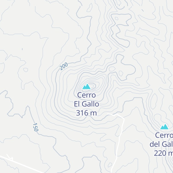 Map of Cerro El Gallo
