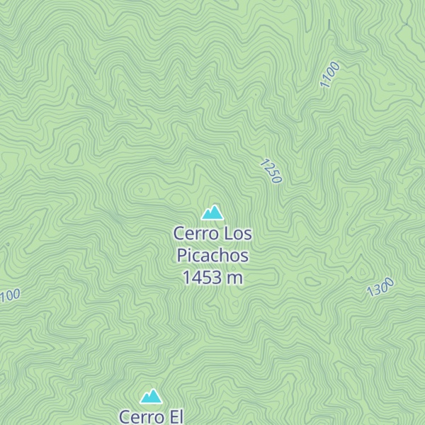 Map of Cerro Los Picachos