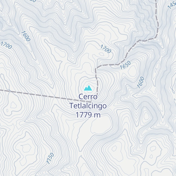 Map of Cerro Tetlalcingo