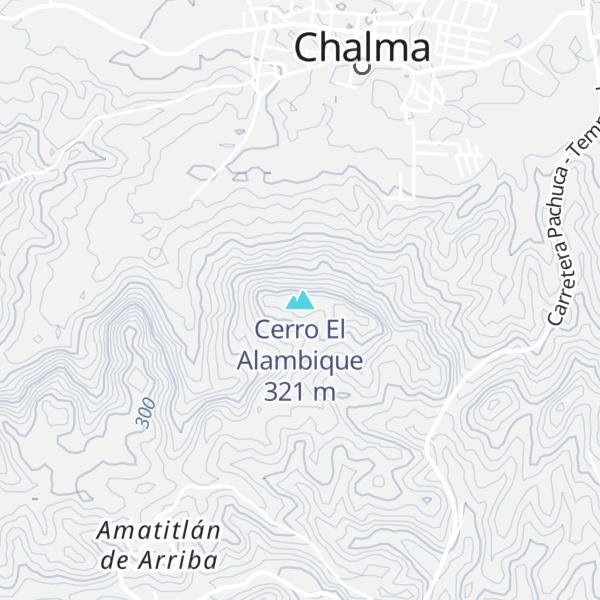 Map of Cerro El Alambique