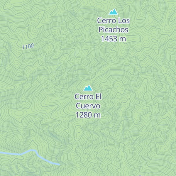 Map of Cerro El Cuervo