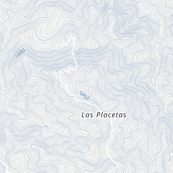 Map of Cerro Las Placetas