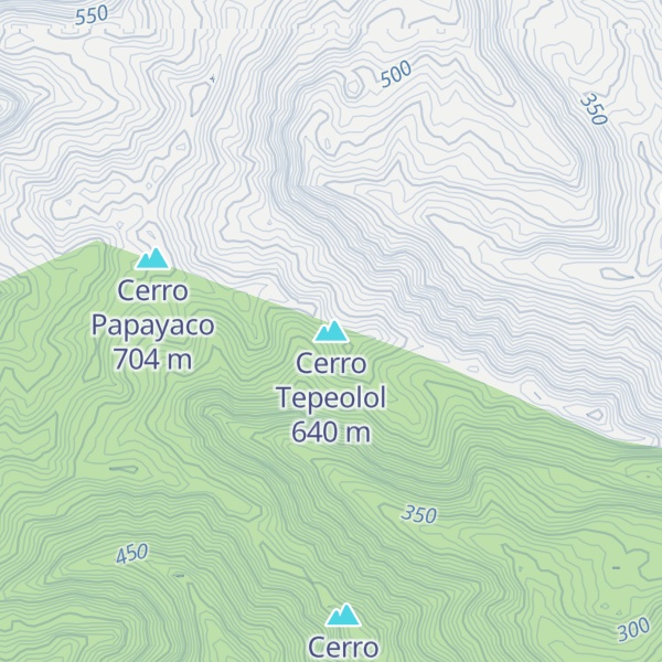 Map of Cerro Tepeolol