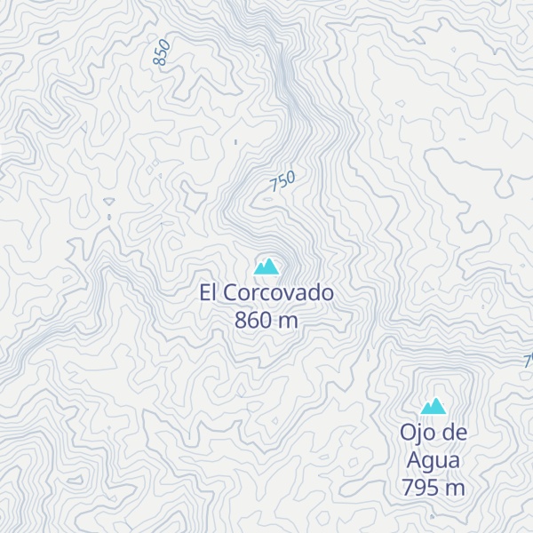Map of El Corcovado