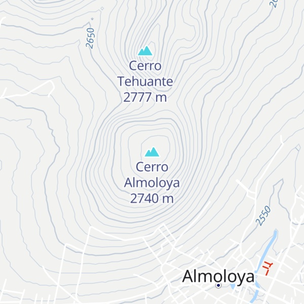 Map of Cerro Almoloya