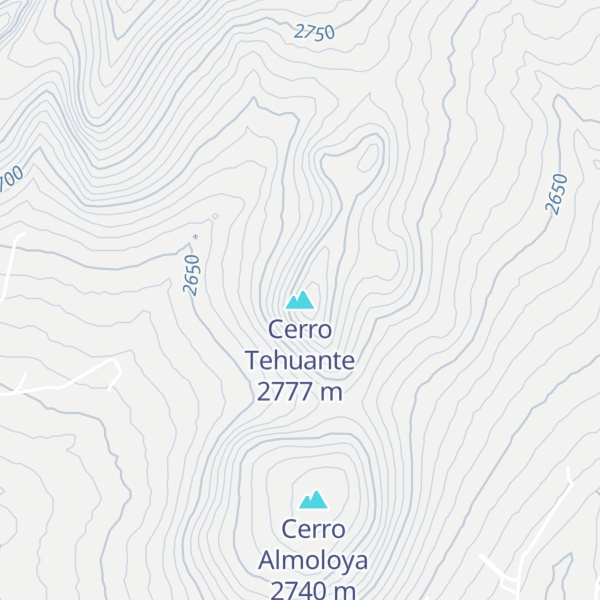 Map of Cerro Tehuante