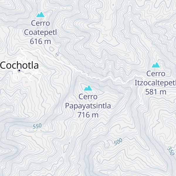 Map of Cerro Papayatsintla