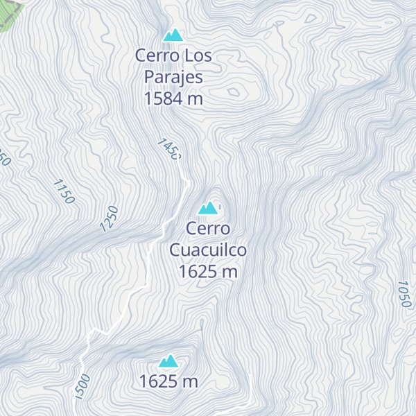 Map of Cerro Cuacuilco