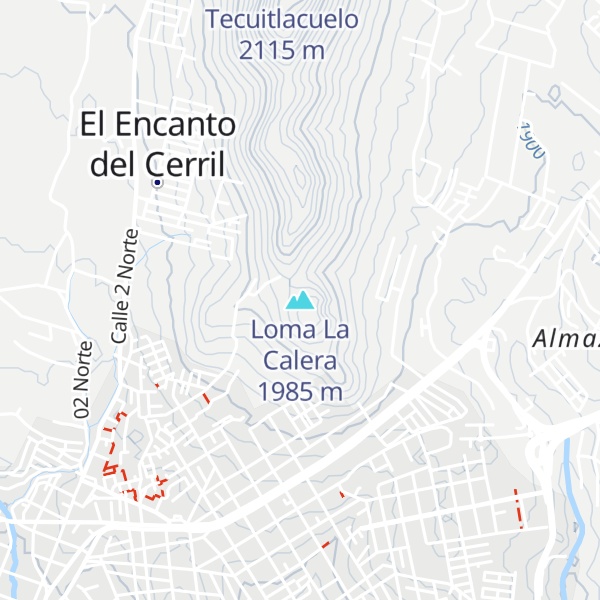 Map of Loma La Calera