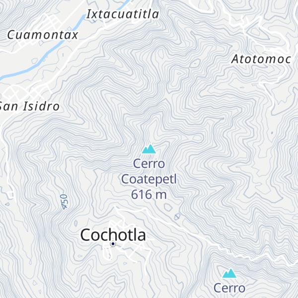 Map of Cerro Coatepetl