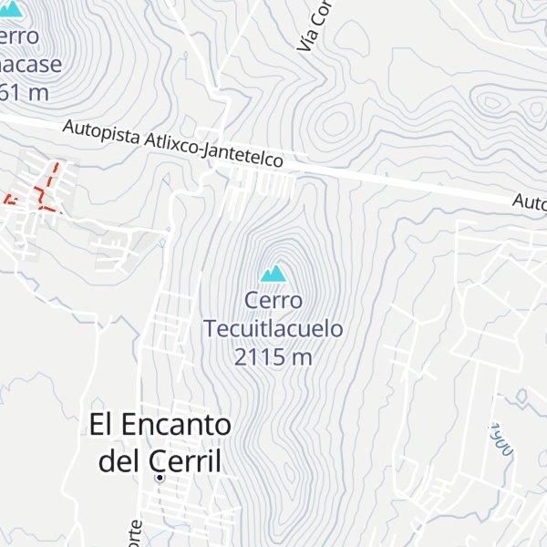 Map of Cerro Tecuitlacuelo