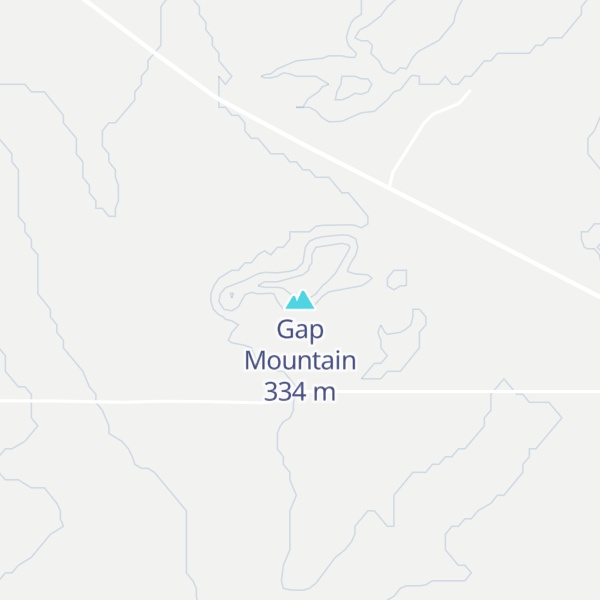 Map of Gap Mountain