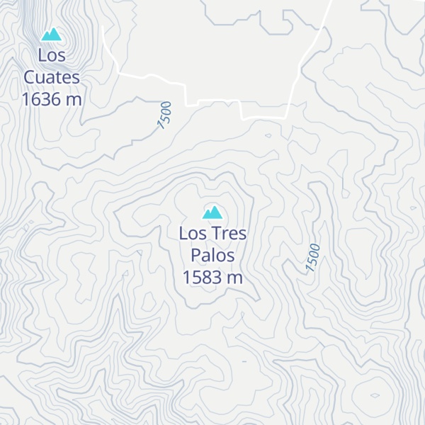 Map of Los Tres Palos