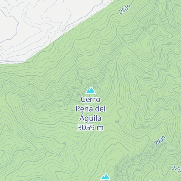 Map of Cerro Peña del Águila