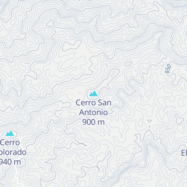 Map of Cerro San Antonio