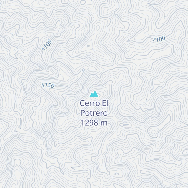 Map of Cerro El Potrero