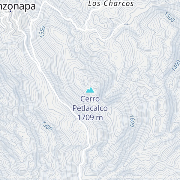 Map of Cerro Petlacalco