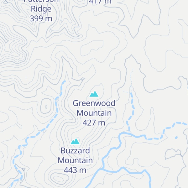 Map of Greenwood Mountain
