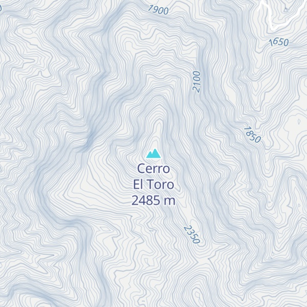 Map of Cerro El Toro