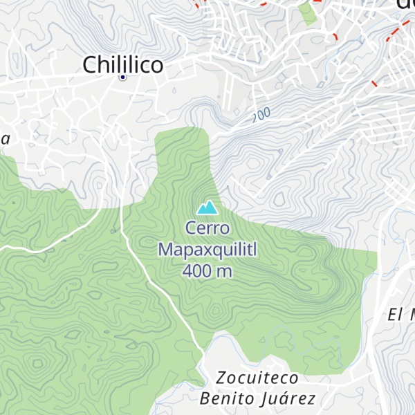 Map of Cerro Mapaxquilitl