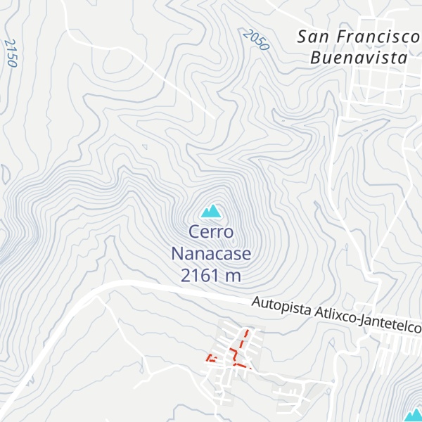 Map of Cerro Nanacase