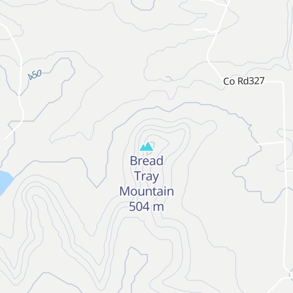 Map of Bread Tray Mountain
