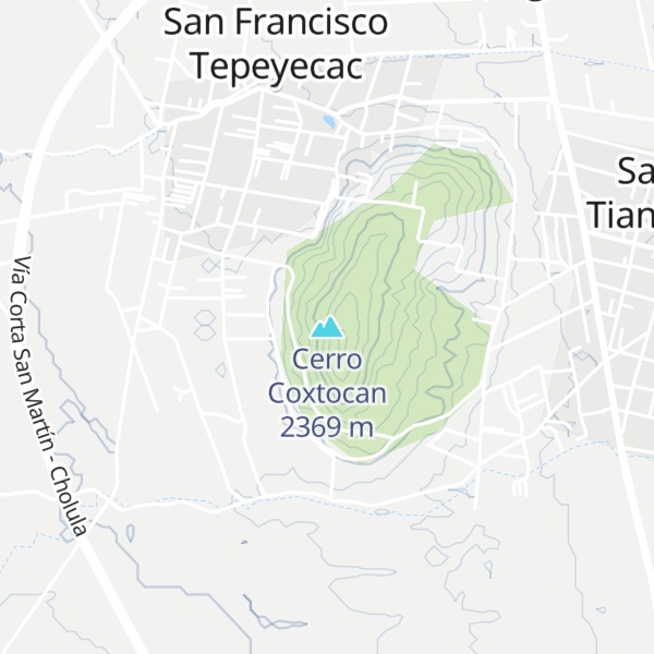 Map of Cerro Coxtocan