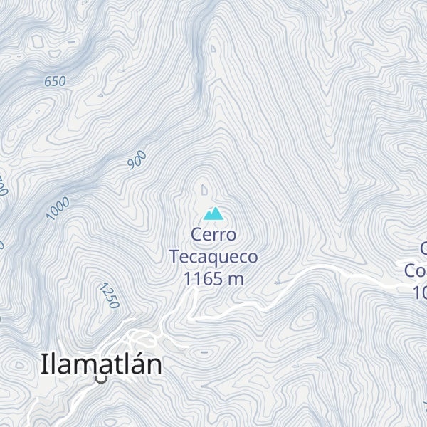 Map of Cerro Tecaqueco