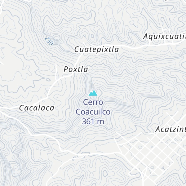 Map of Cerro Coacuilco