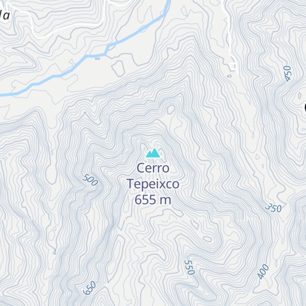 Map of Cerro Tepeixco