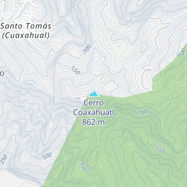 Map of Cerro Coaxahuatl