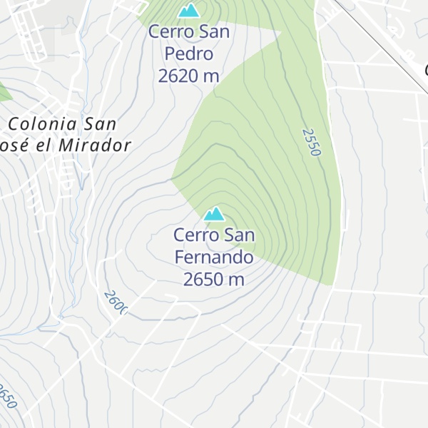 Map of Cerro San Fernando