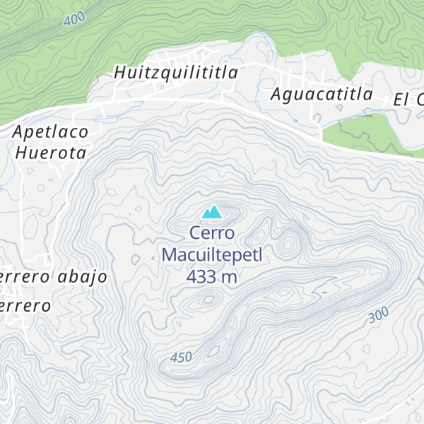 Map of Cerro Macuiltepetl