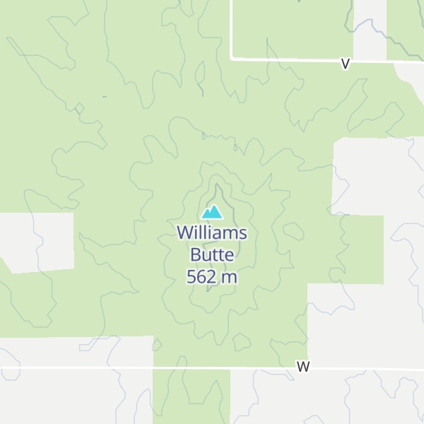 Map of Williams Butte