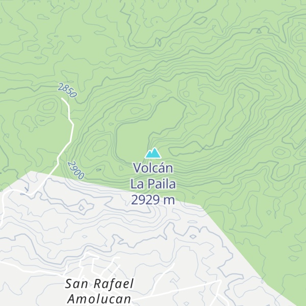Map of Volcán La Paila
