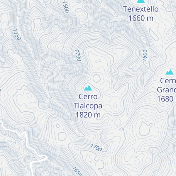 Map of Cerro Tlalcopa